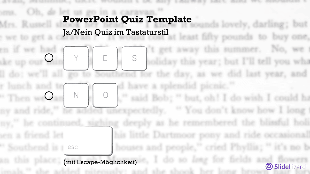 Ja/Nein Quiz Tastatur Design