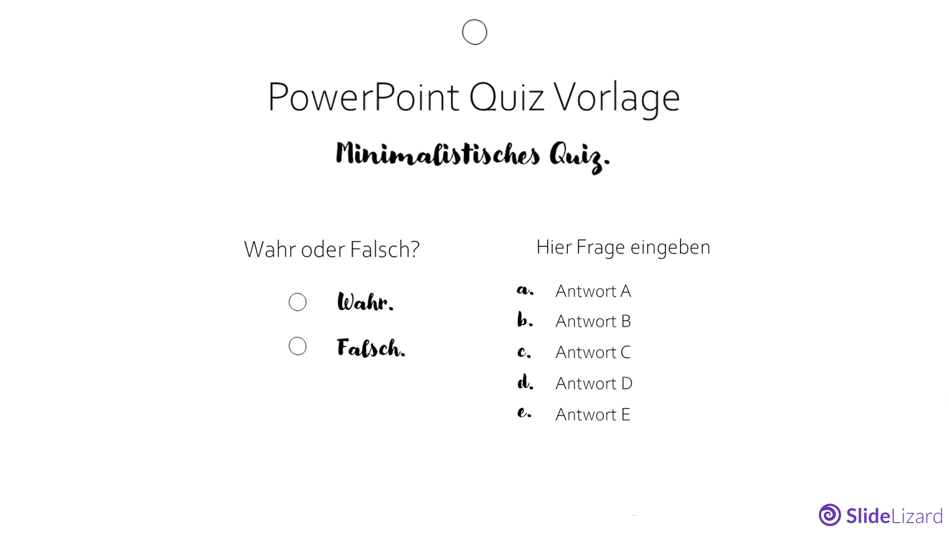 Einfaches Quiz für Minimalisten