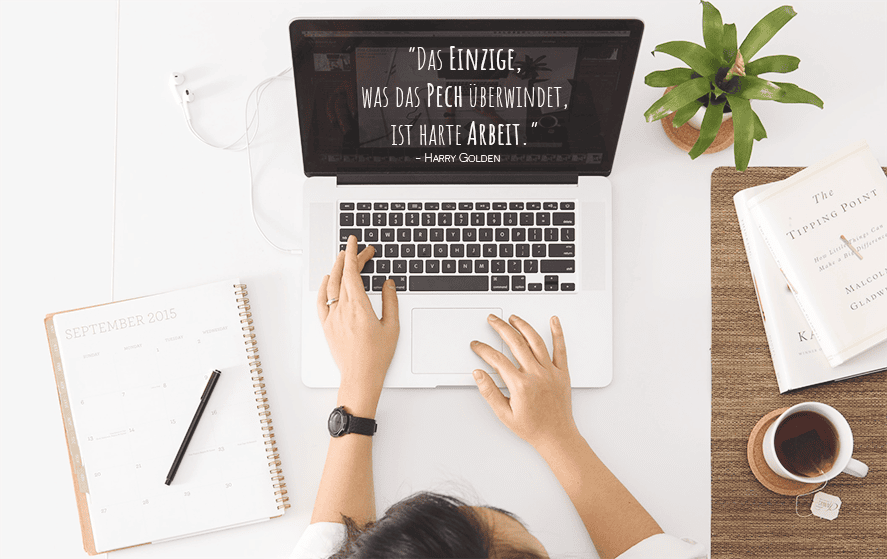 Das Einzige, was Pech überwindet, ist harte Arbeit. -Harry Golden. PowerPoint Zitate