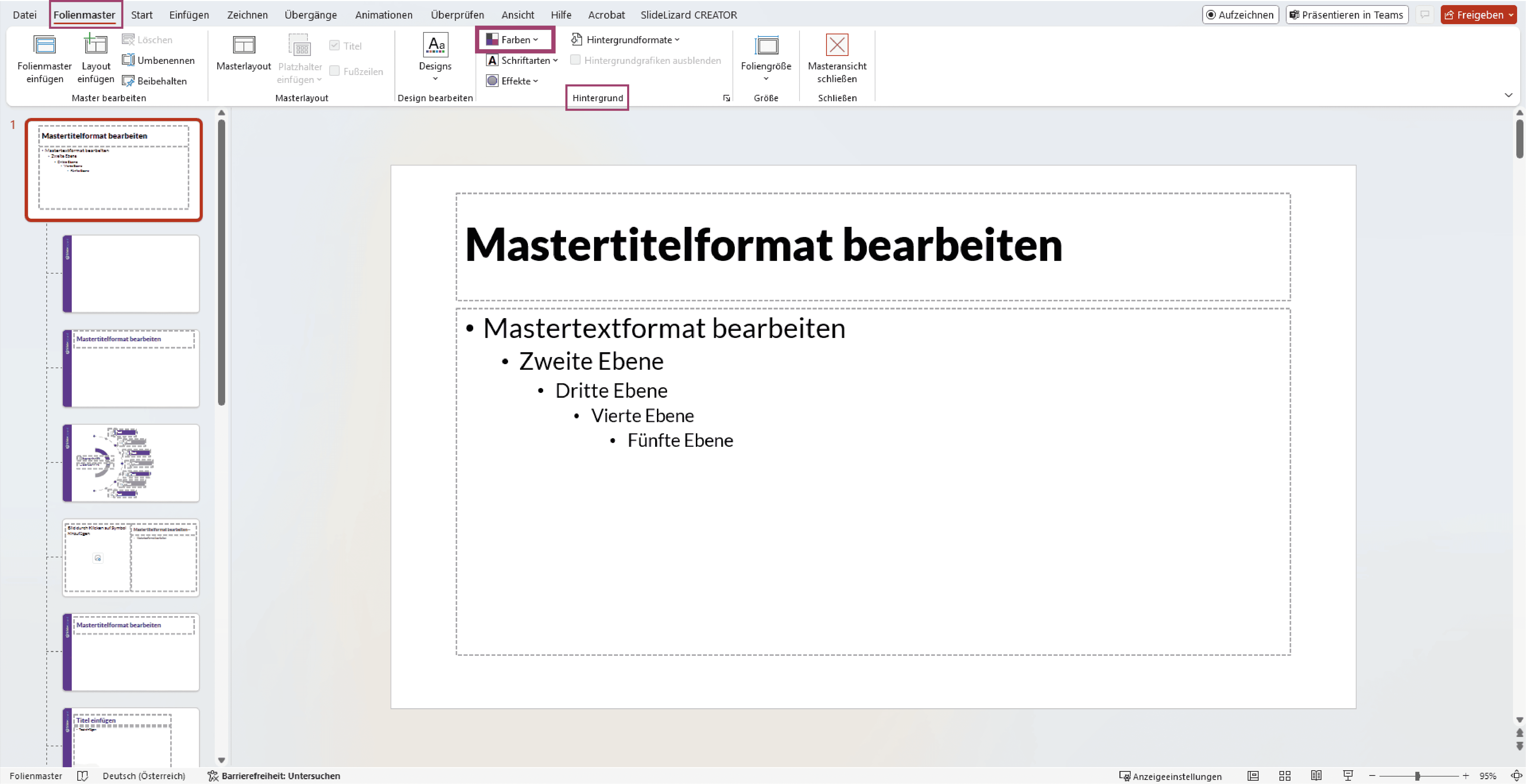 PowerPoint Farbpalette für Corporate Identity einstellen