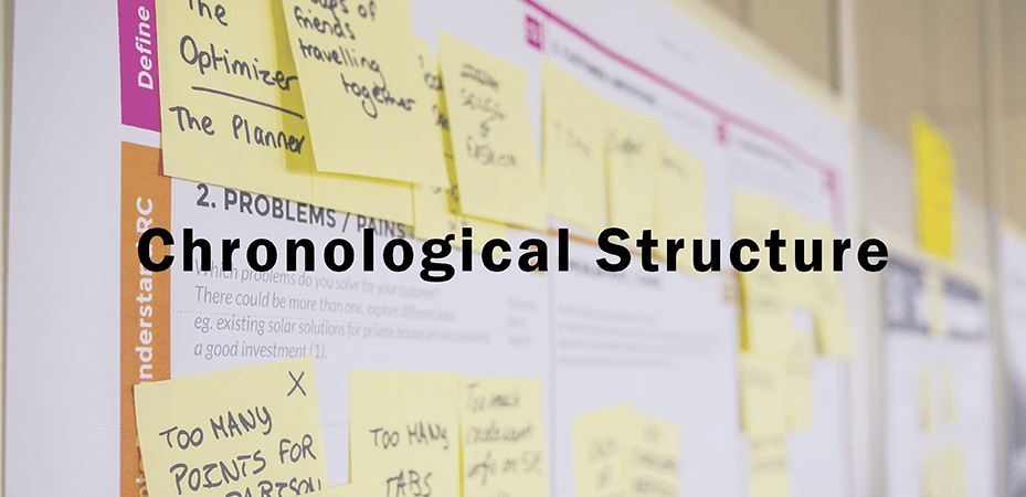 Chronological structure of a presentation