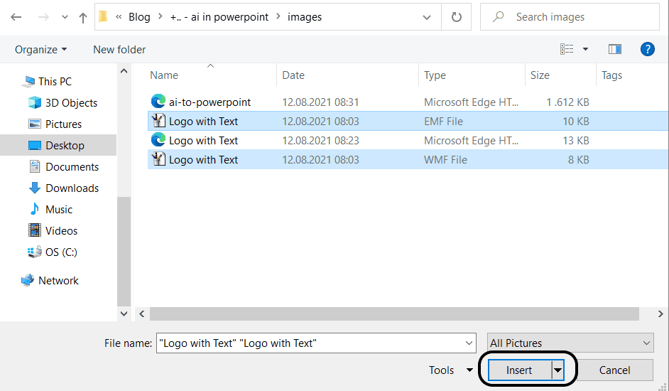 choose file