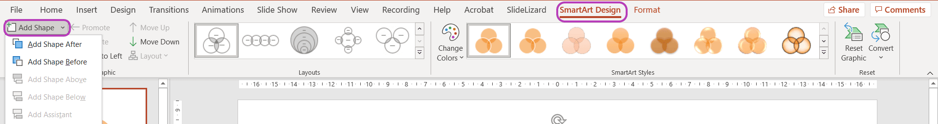 insert a circle