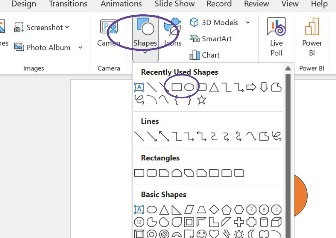 Creating rectangles and circles in the form of puzzle piece in PowerPoint