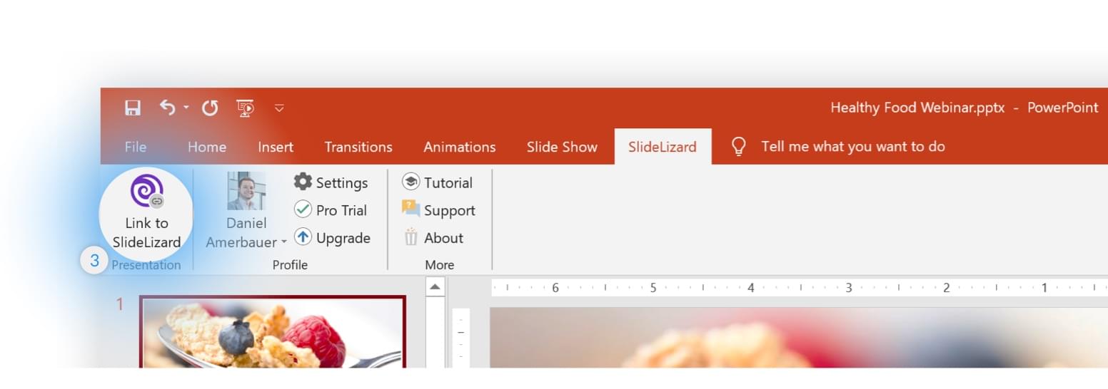 SlideLizard PowerPoint Plugin Ribbon